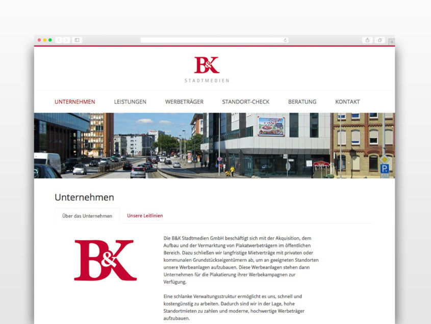 BK Stadtmedien Website